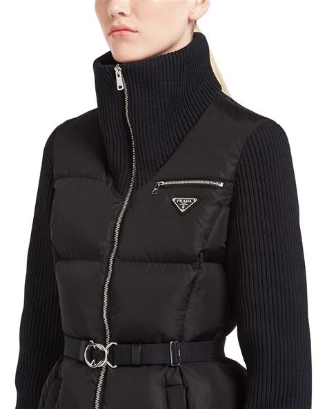 women prada puffer jacket|Prada women's double breasted jackets.